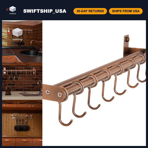 Hanging pot rack with hooks - with,