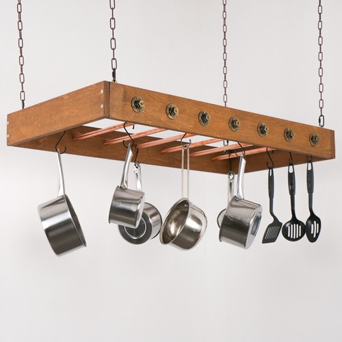 Ceiling pot rack - rack, farmhouse