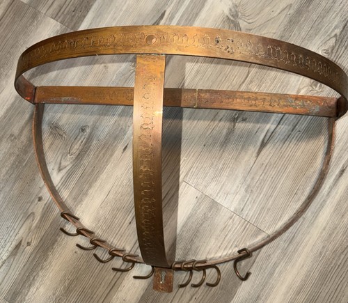 Vintage patina copper hanging - patina,