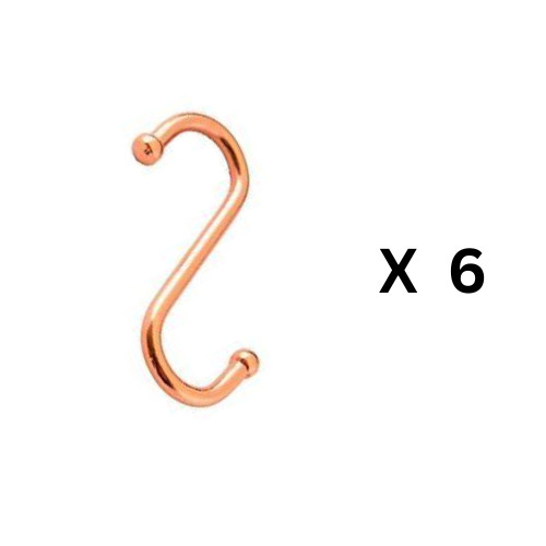 Copper kitchen hook 75mm - copper,